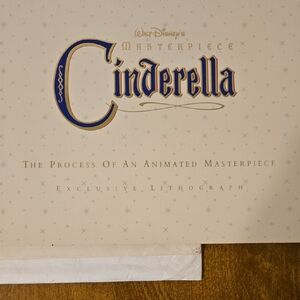 Disney Cinderella Masterpiece Lithograph in Blue and Gold